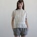 RESERVED Vintage 1960s Blouse . Lace Top . White Shirt . Back Button . White
