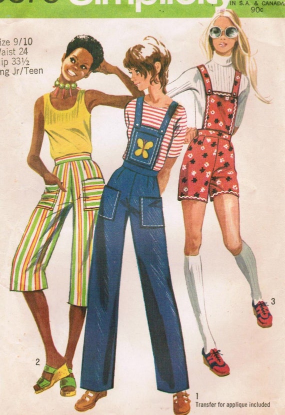 1970s Simplicity 9375 Vintage Sewing Pattern Young Junior/Teen