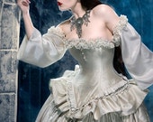 Cinderella Wedding Dress - Alternative Bridal Gown- Fairytale Fantasy Ballgown in Silk -Custom to Order