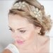 Luminous Beaded Headband Gold Ivory Pale Peach Womens Adult Teen