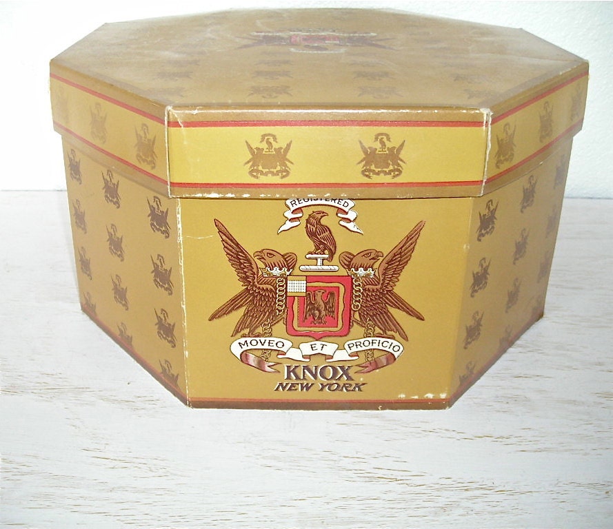 vintage hat box knox new york retro madmen fashion