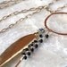 Long Gold Necklace - Feather Necklace - Gold Dipped Jewelry - Black and Gold Jewelry
