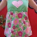 Funky Pink and Green Flower Apron Top