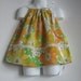 Girls Fall Dress. Upcycled Baby Girl Pillowcase Dress. Size Newborn to 12M. Length 15 inches. Yellow Dress.