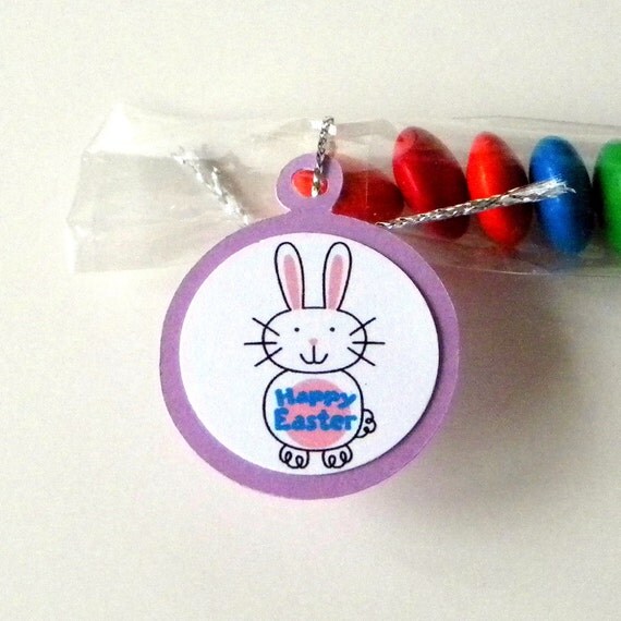 Happy Easter Candy Favor Treat Bags, Set of 12, Bunny Il_570xn