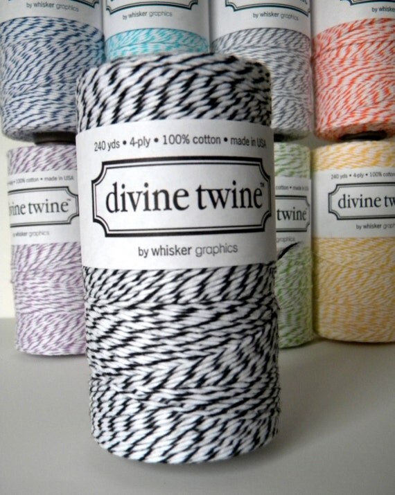 Black Baker's Divine Twine, 240 Yards, 720 Feet Il_570xn