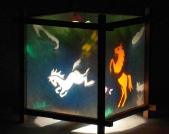 Paper Lanterns,Rotationg Lamp, Decorative Lantern, Spinning Lamp, Small Lamp, Kids Night Light, Dancing Horse Harmony Lantern