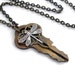 Recycled Dragonfly Key Pendant Necklace Jewelry