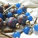 RESERVED for Shannon ..Vintage Necklace Wedding Cake Blue Art Glass Beads