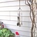 vintage SILVERWARE REcycled / REpurposed inTo WINDCHIMES with silver, Hearts and Amethyst / mauve and Lavender gLass beads-So DeLicaTe