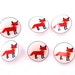 6 Fox buttons. Fox SHANK sewing buttons.
