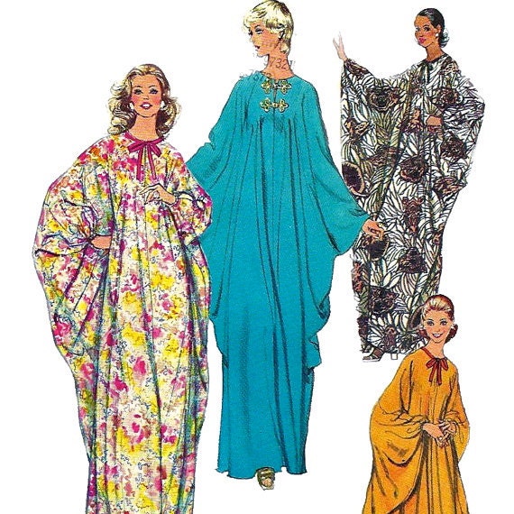 Simplicity 5680 1970s Misses Easy CAFTAN Pattern Proportioned in Height ...