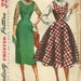 Simplicity 4808 1950s Misses Rockabilly EASY Midriff Jumper Pattern Full or Slim Skirt Womens Vintage Sewing Pattern Size 16 Bust 34