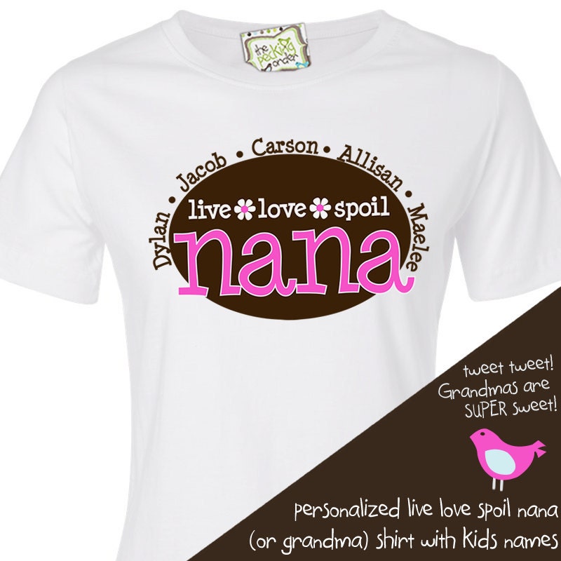 Download Nana or grandma shirt live love spoil flowered nana by ...