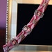 Rose pink silver and crystal velvet and organza ribbon choker