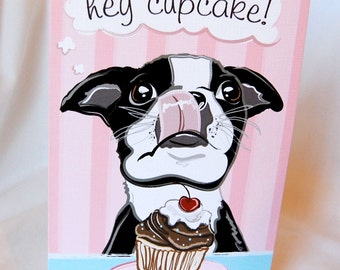 Boston Cupcake Greeting Card