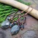 Labradorite Gemstone Earrings with Oxidized Copper