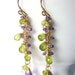 Amethyst and Peridot Gold Earrings