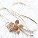 Vintage Flower Lariat Necklace Goldtone Serpentine Bolo Snake Chain Adjustable