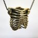 Rib Cage Necklace Anatomical Ribcage Pendant Bronze Ribcage Necklace Human Ribcage Jewelry 083