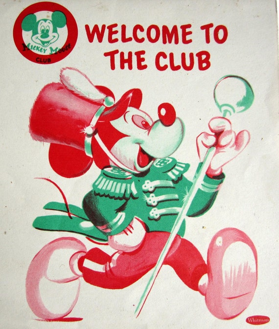 Walt Disney Mickey Mouse Club Coloring Book 1955 Whitman Rare