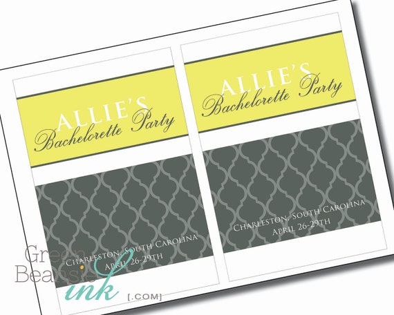 BACHELORETTE PARTY Printable Wine Bottle Labels Il_570xn