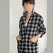 checkered plaid wool blazer (m)