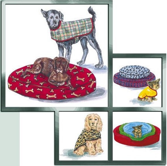 DOG Sewing Pattern Dogs Beds Bed Covers Pet Coats OOP