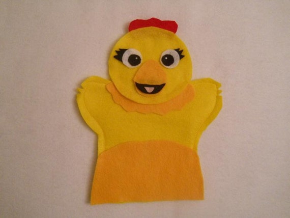 Items similar to Chica hand puppet from the Sunny side up show on Etsy