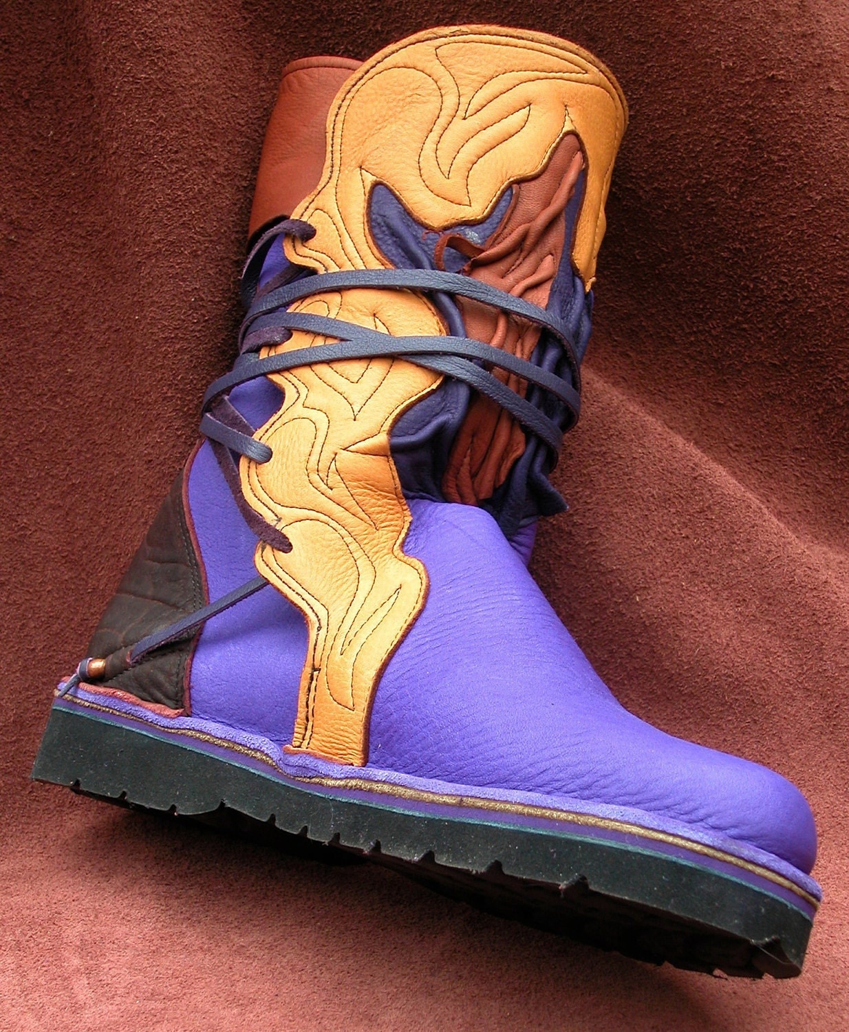 handmade leather hiking boots