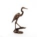 Heron or Great Egret on Log in Bronze