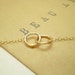 Tiny Links Necklace - Two Small Interlocking Links on Delicate Chain