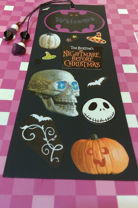 Nightmare Before Christmas Jack Skellington Collage Bookmark
