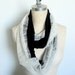 The Infinity Scarf, in Ivory Lace and Black