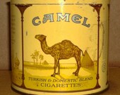 Items Similar To Rj Reynolds Camel 100s Cigarette Tin 1940s On Etsy