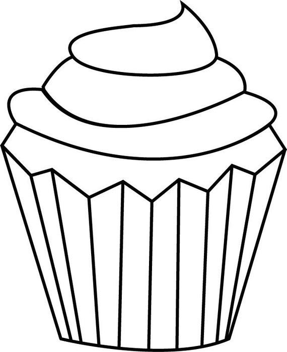 Cupcake Rubber Stamp