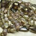 25mm to 6mm Antique Rose Picasso Lumi Luster Mixed Shapes and Sizes Czech Glass Beads 8 Inch Strand (AW286)