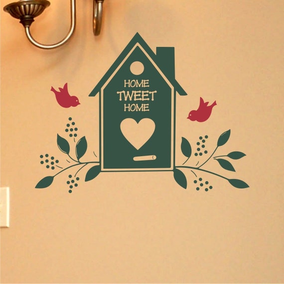 Items similar to Wall Decal Home Tweet Home Birdhouse Wall Decal Art
