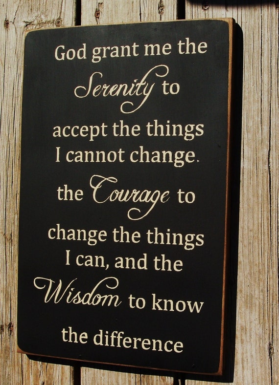 God grant me the serenity... vertical by woodsignsbypatti on Etsy