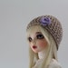 Tan Crochet hat for MSD BJD, 1/4 Dollfie, Minifee
