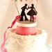 i do Bunting Silhouette Wedding Topper