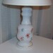 RESERVED FOR KAROLIN Milk Glass Lamp With Hand Painted Pink and Blue Flowers