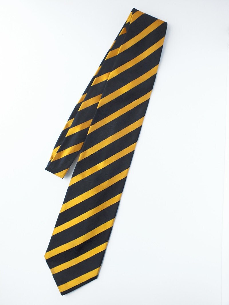 Eighties Stripe Silk French Necktie Rep Tie Mens by goodiesoldies