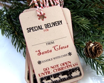 Special Delivery from Santa Claus Christmas Tags or Package Labels (Qty. 10)