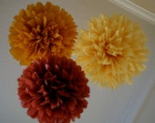 Root Beer Float ... 3 tissue paper poms // wedding decorations // diy // paper flowers // anniversary // party decorations Il_170x135