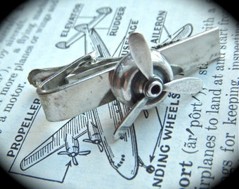 Silver Propeller Tie Clip Men's Steampunk Accessories & Gifts Moving Spinner Really Spins