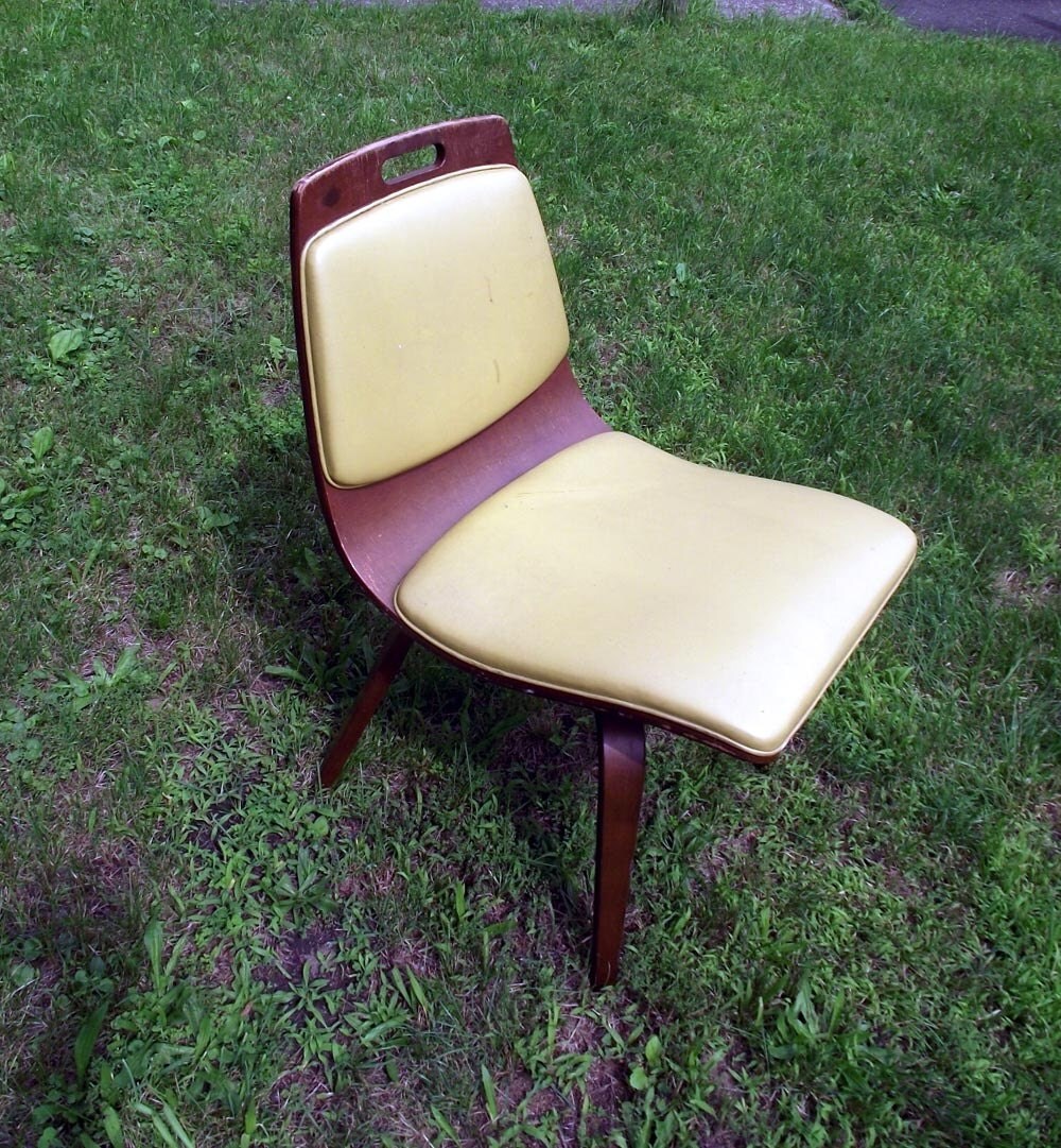 1950s Chair Vintage Knoll Style Mid Century Side Chair Bentwood Chair