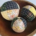 Patchwork Quilted Ball Bowl Fillers Primitives Country Rustic Decor Country Decor Farmhouse Decor