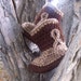 Cowboy Boots Crochet Booties Brown and Tan Baby Shoes in Size 3 - 6 months