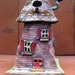 Reserved for Karen-Funky Ceramic Bird House sculpture Garden Decor
